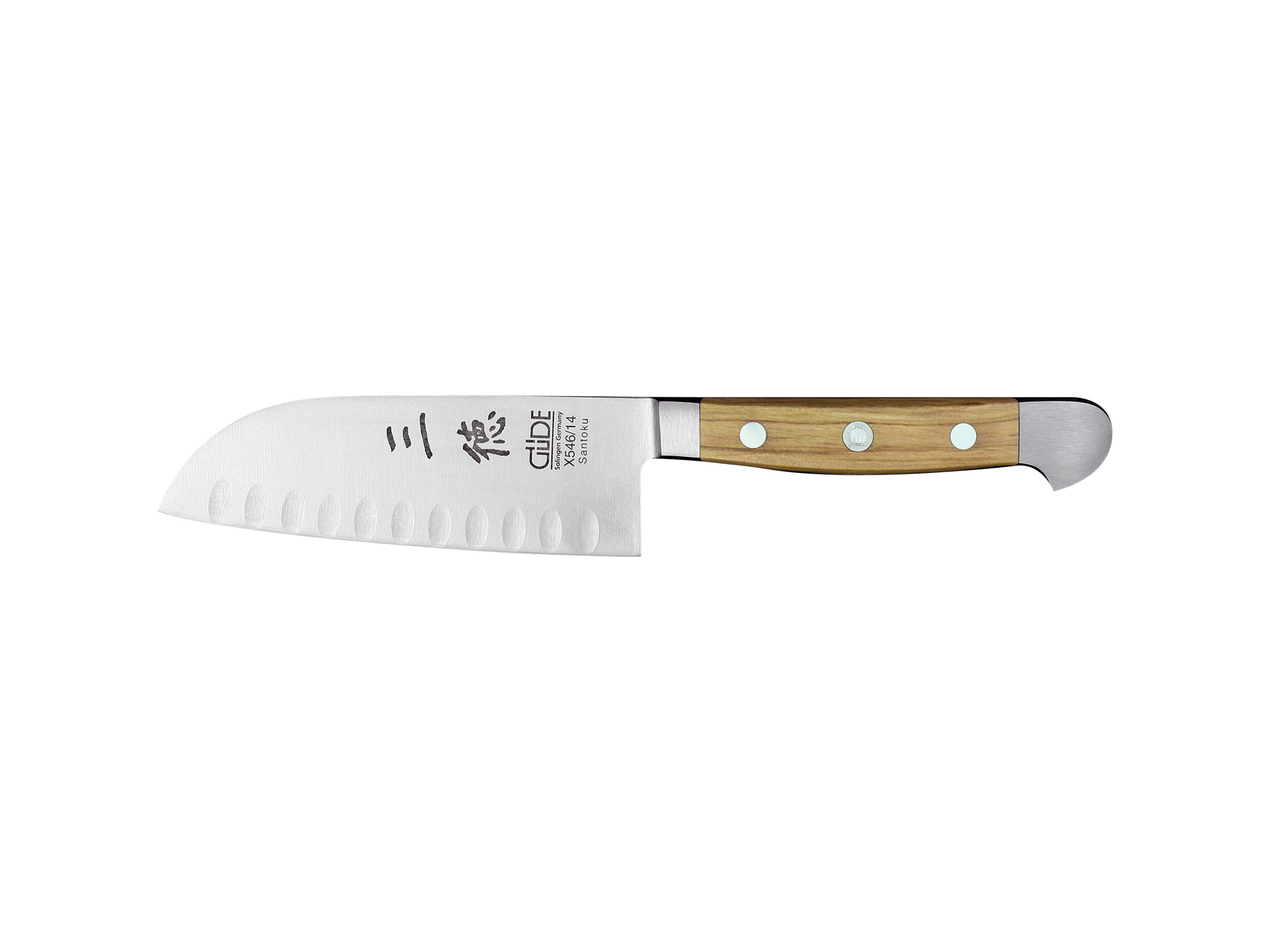 Alpha Olive Santoku Messer 14 cm mit Kulle Alpha Olive Santoku Messer 14 cm mit Kulle