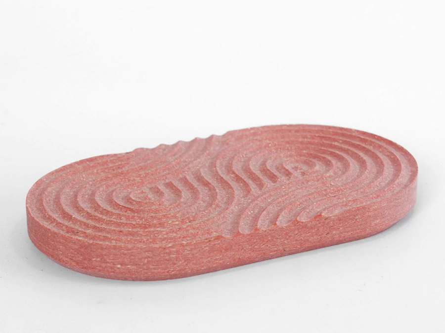 Seifenschale Zen in rot von schräg oben Seifenschale Zen in rot von schräg oben