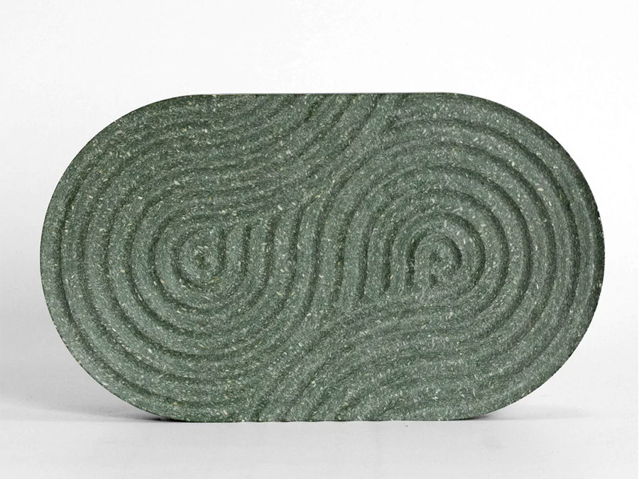Seifenschale Zen in grün von oben Seifenschale Zen in grün von oben
